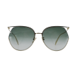 Gold Oval Metal Sunglasses For Cheap