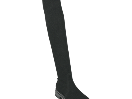 Black Knit Over-The-Knee Boots Online