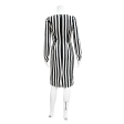 Black & White Striped Midi Dress Hot on Sale