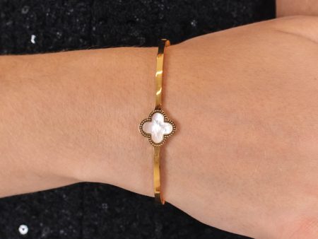 Mother Of Pearl Bracelet - Gold For Cheap