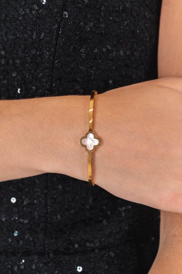 Mother Of Pearl Bracelet - Gold For Cheap