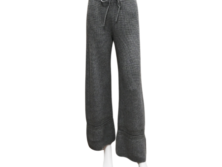 Gray Wool-Blend Knit Pants Cheap