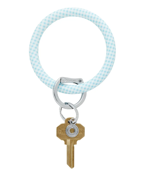 Big O Silicone Key Ring - Pink Gingham OR Blue Gingham Fashion