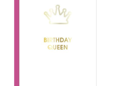 Letterpress Paperclip Card - Birthday Queen Hot on Sale