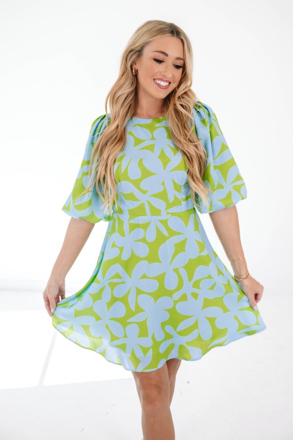 Ready For Retro Dress - Green Sale