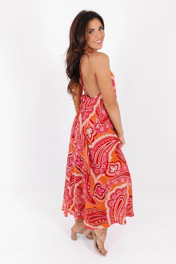 All The Fun Maxi Dress - Orange Hot on Sale