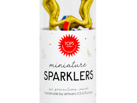 4  Mini Gold Star Sparkler Wands - Tube of 4 For Sale