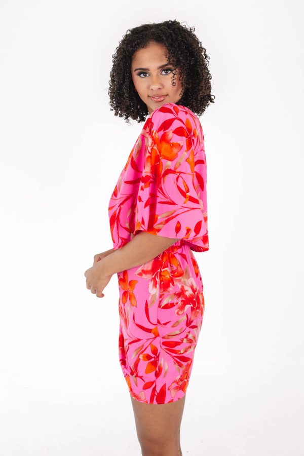 Hawaiian Getaway Dress - Pink For Cheap