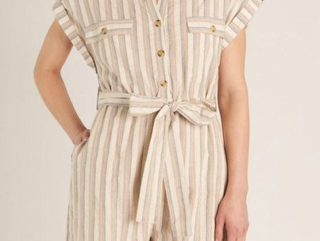 Stripe Romper - Cream Multi - FINAL SALE Supply