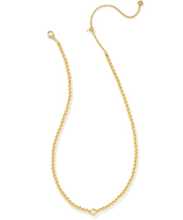 Kendra Scott Abbie Beaded Necklace - Gold Natural Mother of Pearl Fashion