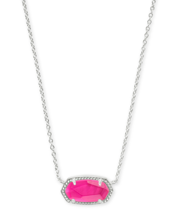 Kendra Scott Elisa Short Pendant Necklace - Silver Azalea Illusion Online