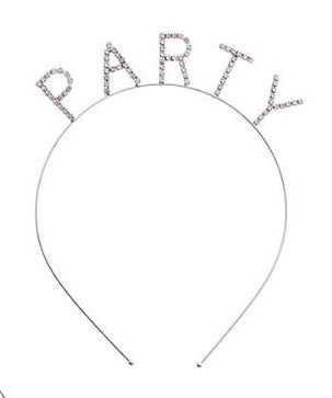 Pave Crystal Party Headband - Silver Online Sale