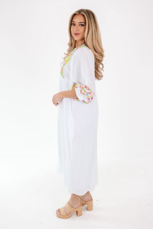 The Clarissa Midi Dress - White For Sale