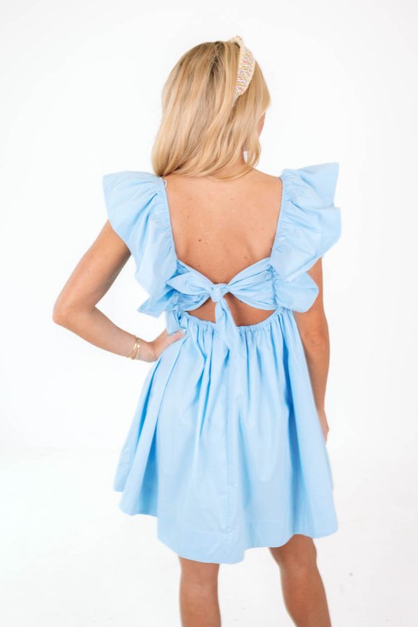 Always On My Mind Dress - Baby Blue For Discount