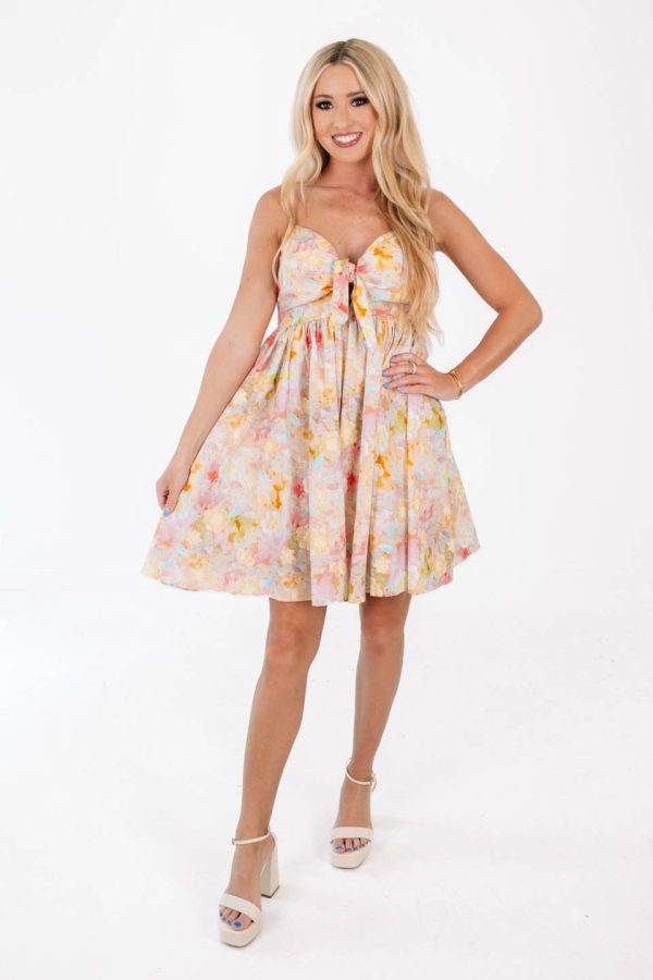 Sunlight Beams Dress - Yellow For Sale