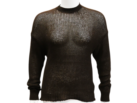 Dark Brown Cashmere Knit Sweater Supply