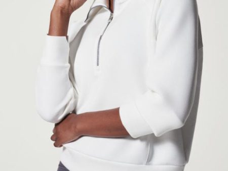 Spanx AirEssentials Half Zip Pullover - Powder For Cheap