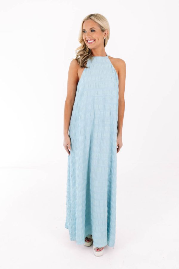 Bad Habit Maxi Dress - Blue Cheap