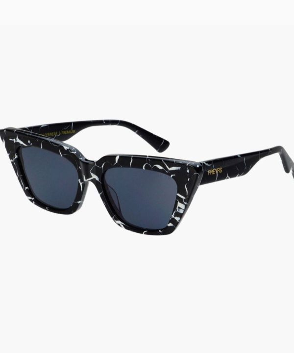 Freyrs Vista Acetate Cat Eye Sunglasses - Black Marble Hot on Sale