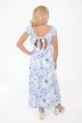 Baby Blues Midi Dress - White Blue on Sale