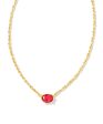 Kendra Scott Cailin Pendant Necklace - Red Crystal Gold Online Hot Sale