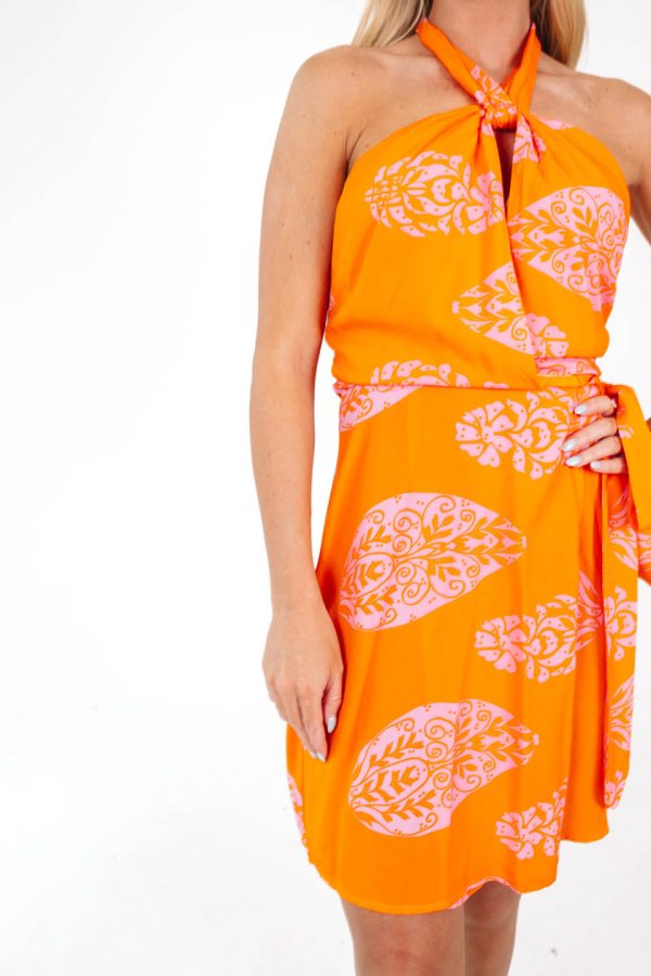 Just Landed Dress - Orange on Sale