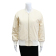 Cream Logo Embroidered Bomber Jacket Hot on Sale