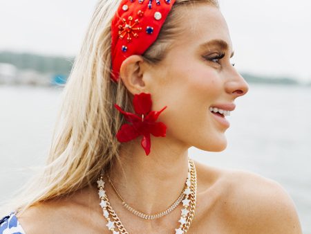 Mermaid Cove Earrings - Red Fashion