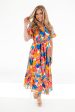 The Alana Button Up Midi Dress - Multi Cheap