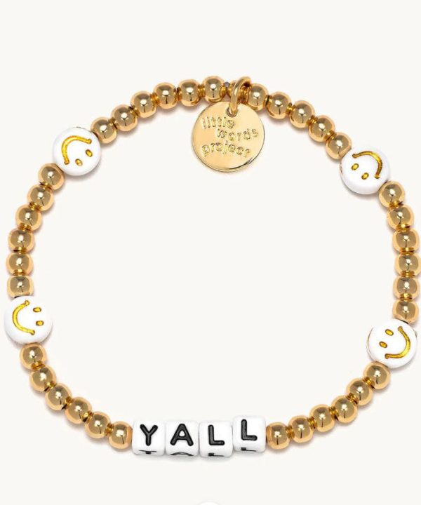 Little Words Project Yall Metallic Smile Bracelet - White Gold Online