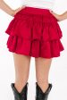 Always Invited Skort - Crimson For Discount