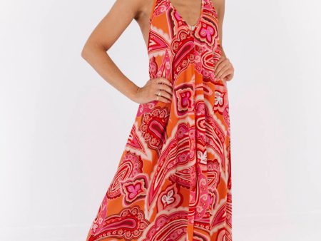 All The Fun Maxi Dress - Orange Hot on Sale