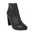 Black Quilted Leather Ankle Booties Online Hot Sale