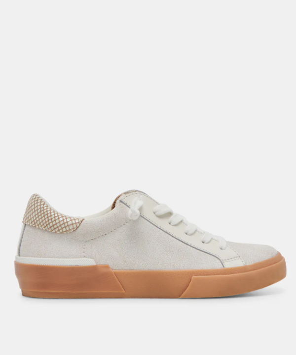 Dolce Vita Zina Sneakers - Ivory Multi Crackled Leather - FINAL SALE Discount