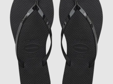 Havaianas You Metallic Flip Flops - Black - FINAL SALE Fashion