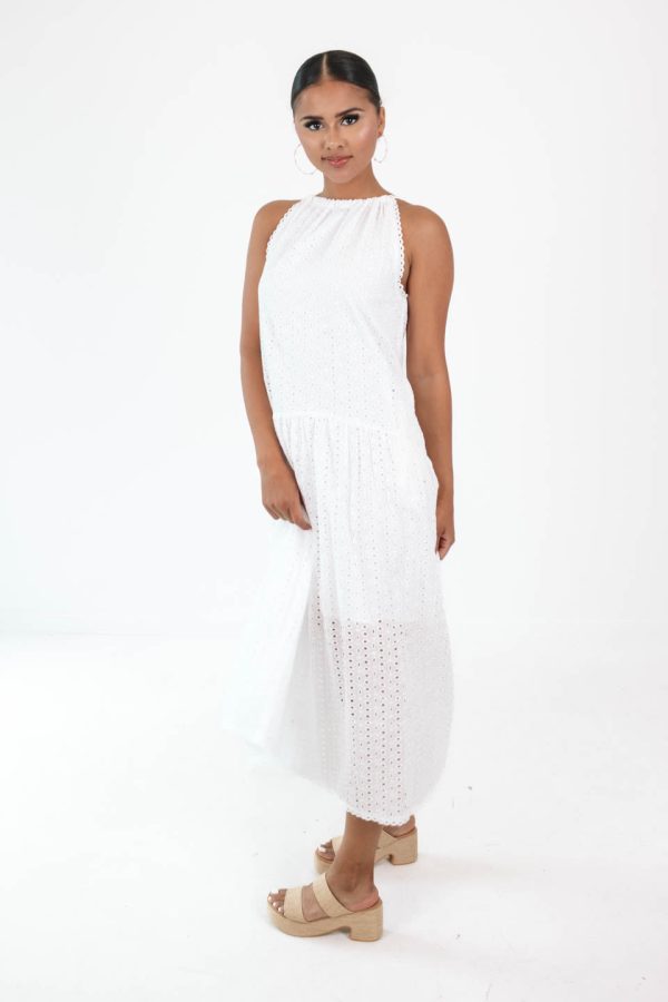 Simple Times Midi Dress - White For Discount