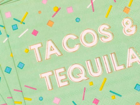 Tacos & Tequila Napkins - Teal Fashion