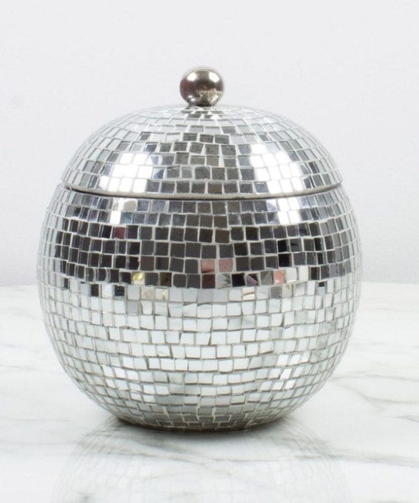 Disco Ball Ice Bucket - Silver For Sale