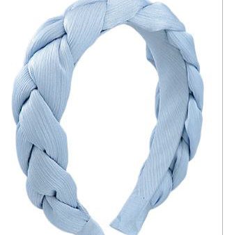 Braided Wide Headband - Light Blue - FINAL SALE Cheap