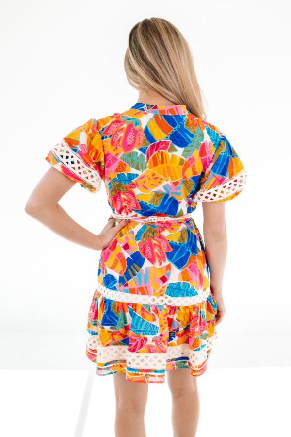 The Alana Tie Dress - Multi on Sale