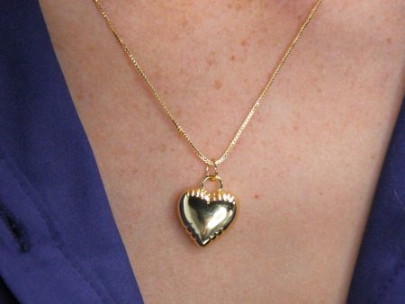 Balloon Heart Necklace - Gold Online