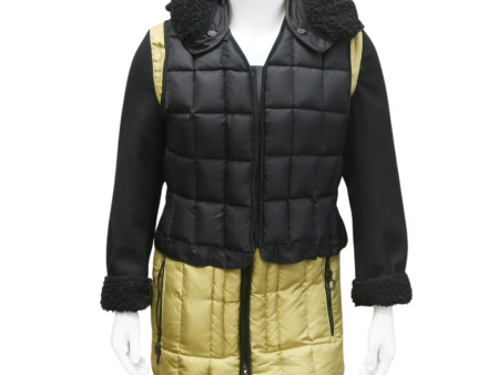 Colorblock Quilted Layered Coat Online Hot Sale