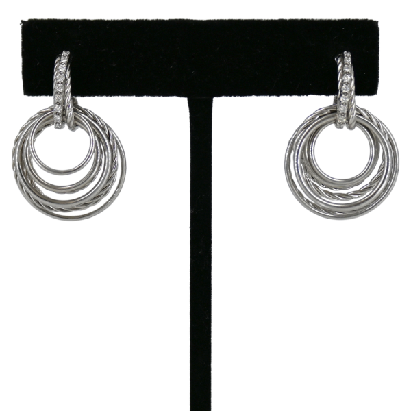 Crossover Diamond Drop Earrings Sale