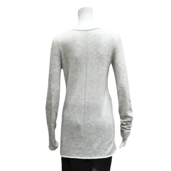 Light Gray Heathered Knit Sweater Fashion