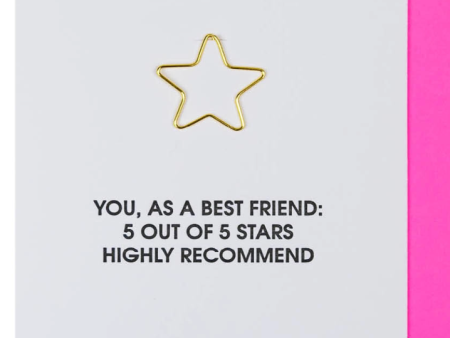 Letterpress Paperclip Card - You As A Best Friend Online Sale