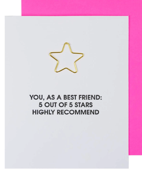 Letterpress Paperclip Card - You As A Best Friend Online Sale