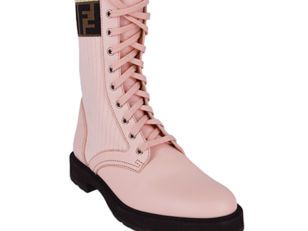 Rockoko Pink Zucca Combat Boots Online Sale