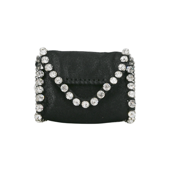 Black Falabella Tiny Folder Crystal Bag For Cheap