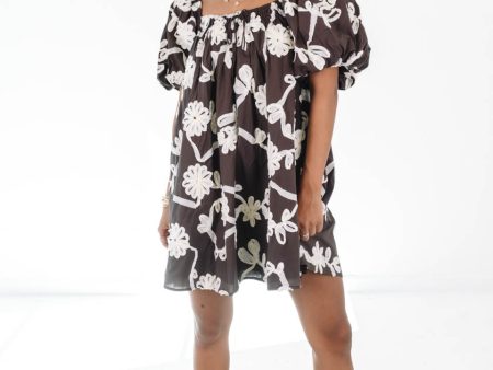 Botanical Babe Dress - Brown Online now