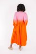 Seaside Sunrise Midi Dress - Pink Orange Online Sale